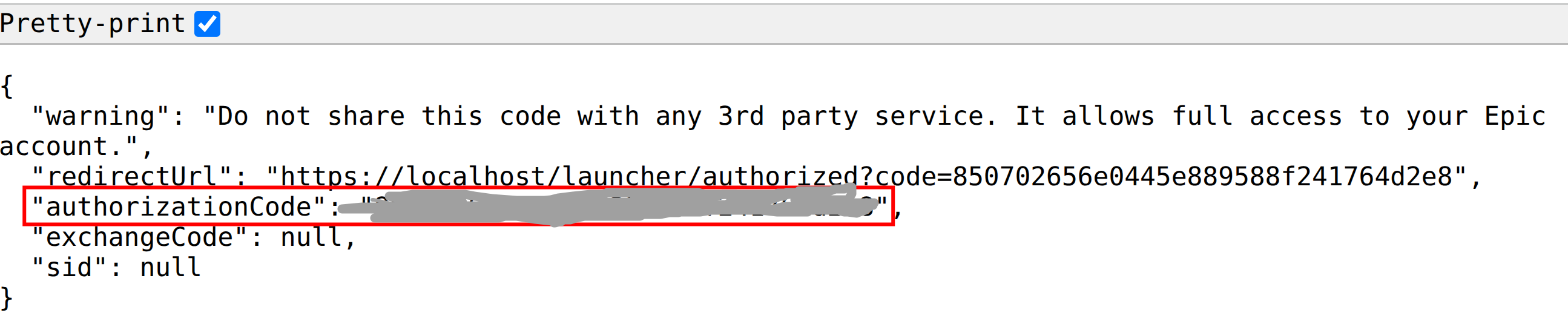 Epic Games 授权页面